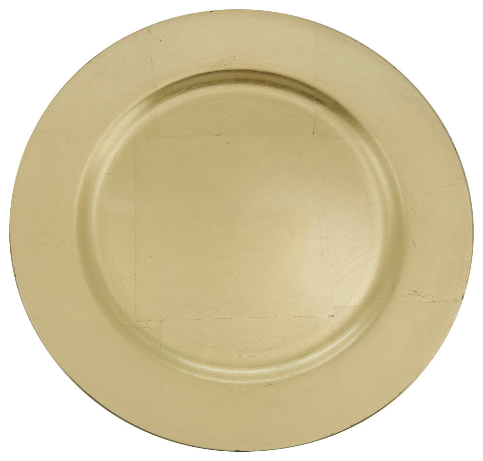 Classic Design Charger Plate, Set of 4, Gold