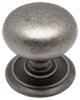 Cosmas 6542WN Weathered Nickel Round Cabinet Knob With Backplate, Set of 5