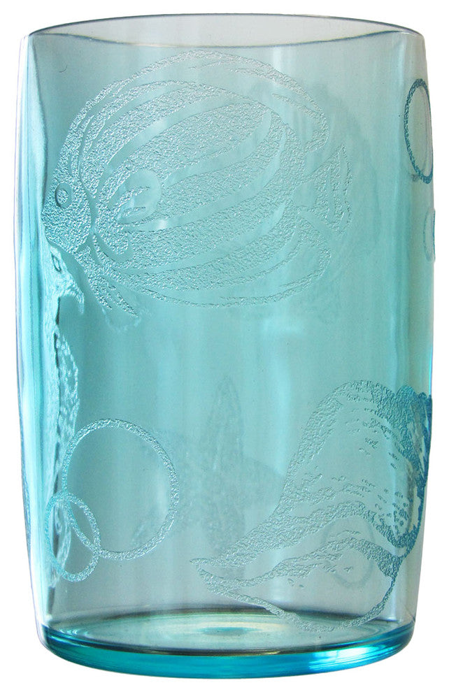 Acrylic Oceanic Double Old Fashion Tumbler, Set Of 4