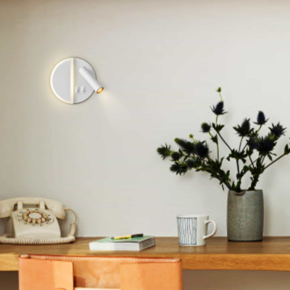 Modern White LED Sconces Wall Lighting,5W 4000K