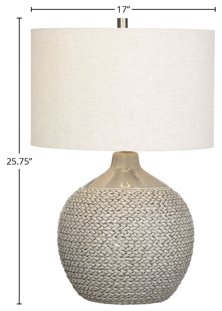 Cairo 26" Ceramic Table Lamp With Linen Shade