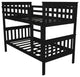 Pine Bunk Bed, Black, Twin Over Twin