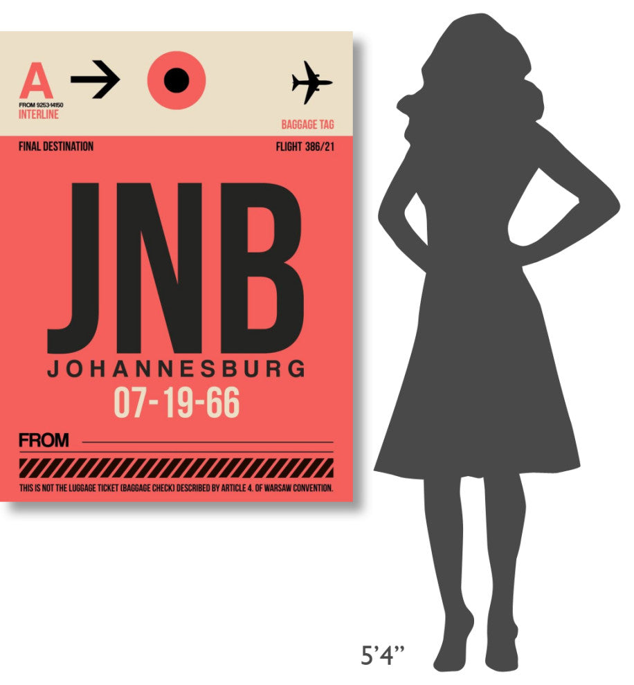 "JNB Johannesburg Luggage Tag 2" Fine Art Print