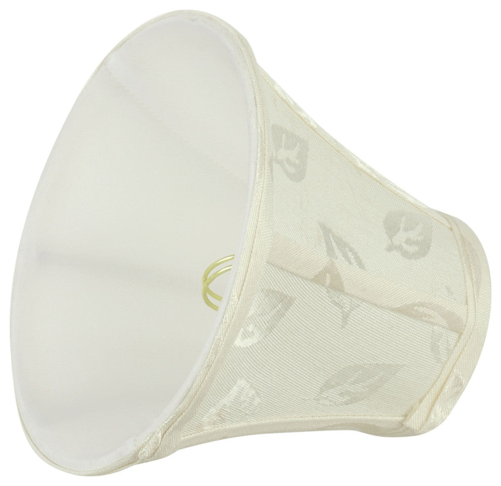 30052-9 Small Bell  Chandelier Clip On Lamp Shade Off White 3"x6"x5"