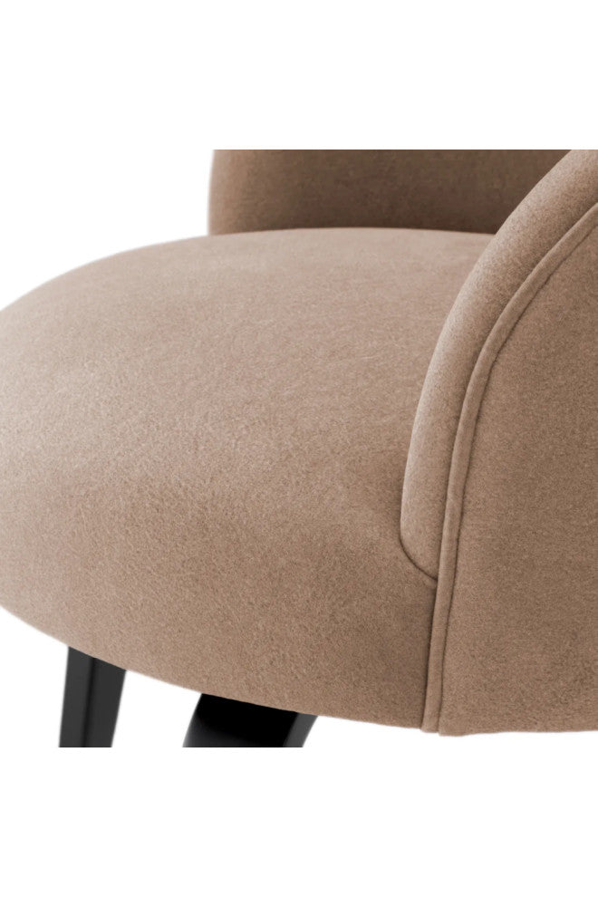 Beige Curved Back Dining Chair, Eichholtz Vichy