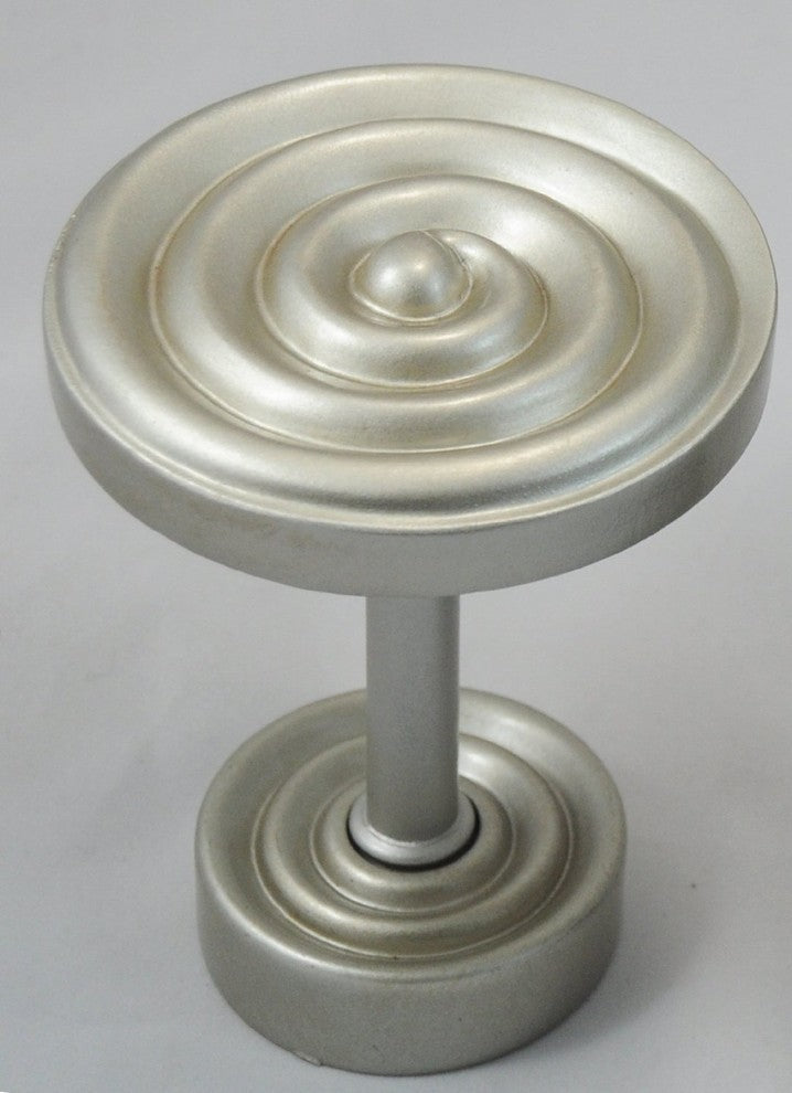 Swirl Drapery Medallion Holdback, Pewter