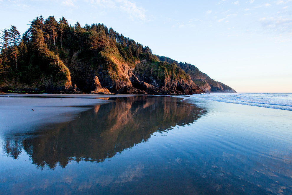 Heceta Beach Reflection, Canvas Giclee, 18"x12"
