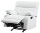 Clarke Rocker Recliner, White/Faux Leather