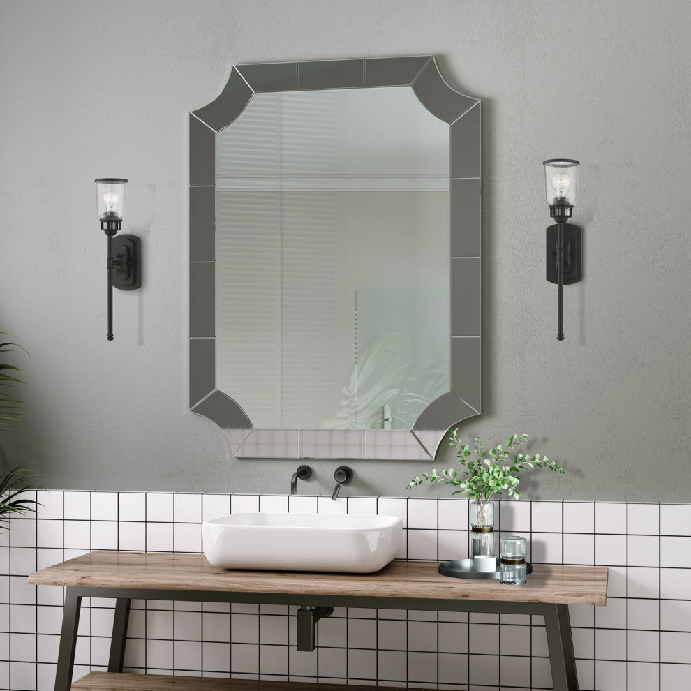 Lawrenceville 1 Light Black Large Single Sconce