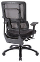 Vertical Black Mesh Back Chair With Shiny Black Base