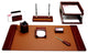 D3020, Mocha Leather, 10-Piece Desk Set