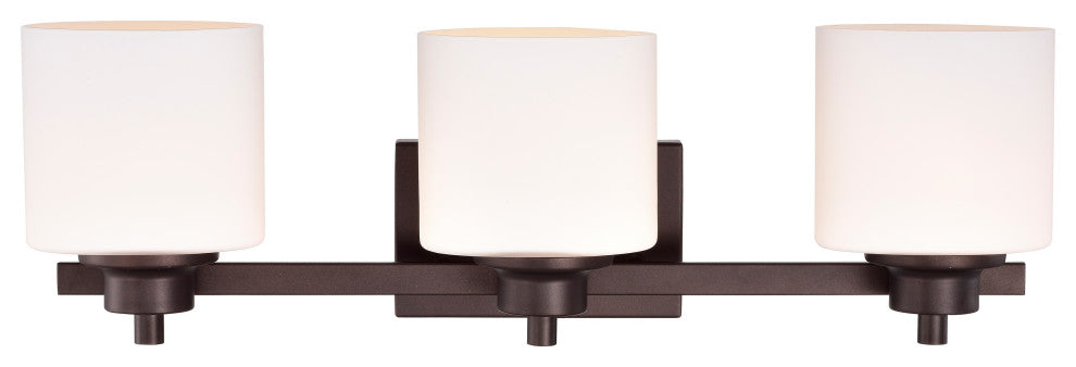 CHLOE Lighting SOLBI Contemporary 3-Light Oil Rubbed Bronze Bath Fixture