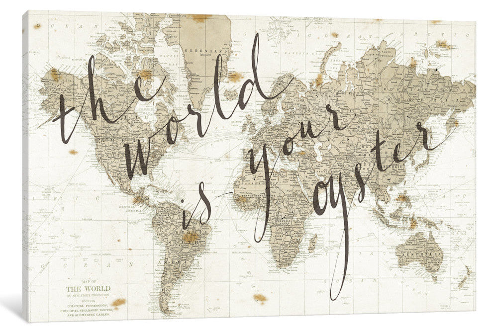 "The World Is Your Oyster" by Sara Zieve Miller, 26x18x1.5"