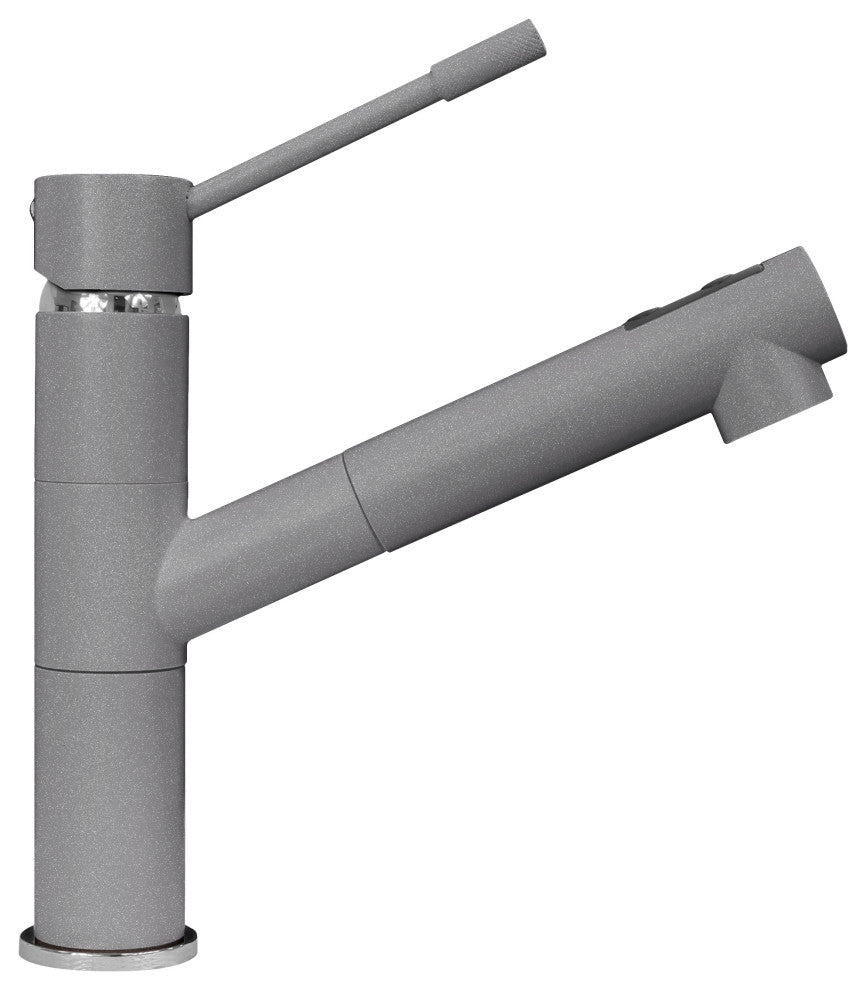 LaToscana Elba Single Handle Pull Out Kitchen Sprayer Faucet, Titanium