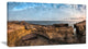 "Rough Rocky Coast Under Blue Sky" Oversized Beach Canvas Artwork, 40"x20"