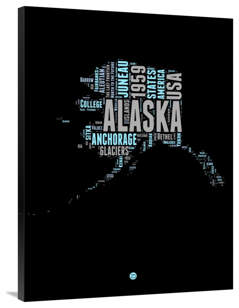 "Alaska Word Cloud 1" Fine Art Print