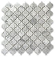 Carrara Venato Marble Arabesque Baroque Lantern Mosaic Tile Polished, 1 sheet