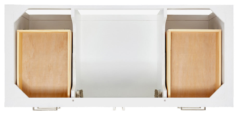 Ariel Magnolia 48" Single Rectangle Sink Vanity, Carrara Quartz, White