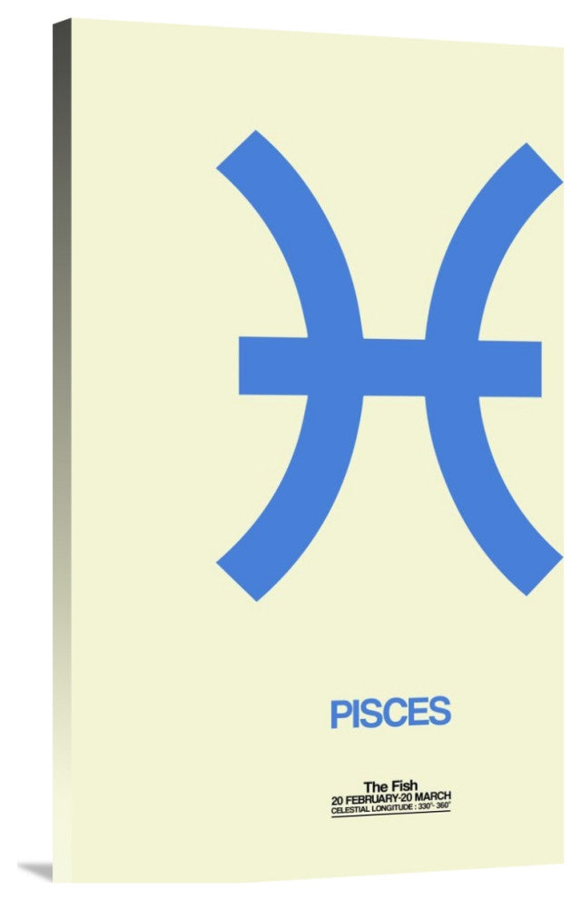 "Pisces Zodiac Sign Blue" Fine Art Print