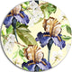 Seamless Flowers Vector Art, Floral Disc Metal Artwork, 11"