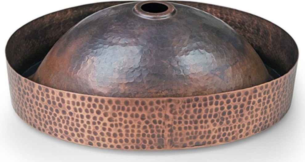 Oval Hammered Copper Bathroom Sink