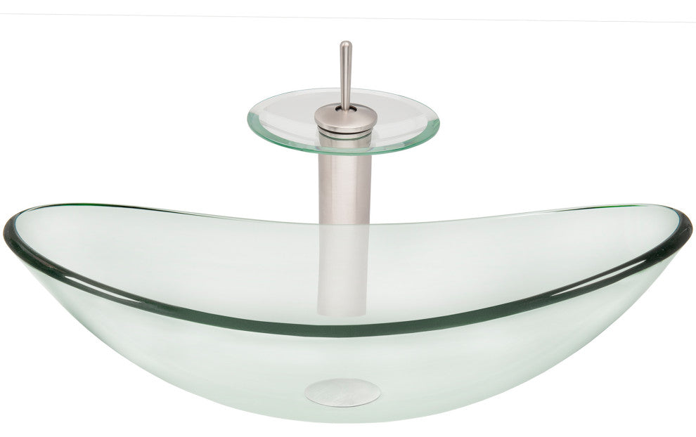 Chiaro Glass Vessel Sink Set