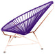 Junior Indoor/Outdoor Handmade Acapulco Chair, Purple Weave, Copper Frame