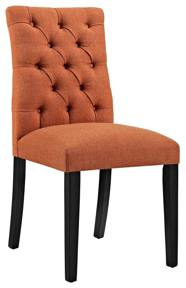 Duchess Dining Chair Fabric Set of 2, Orange