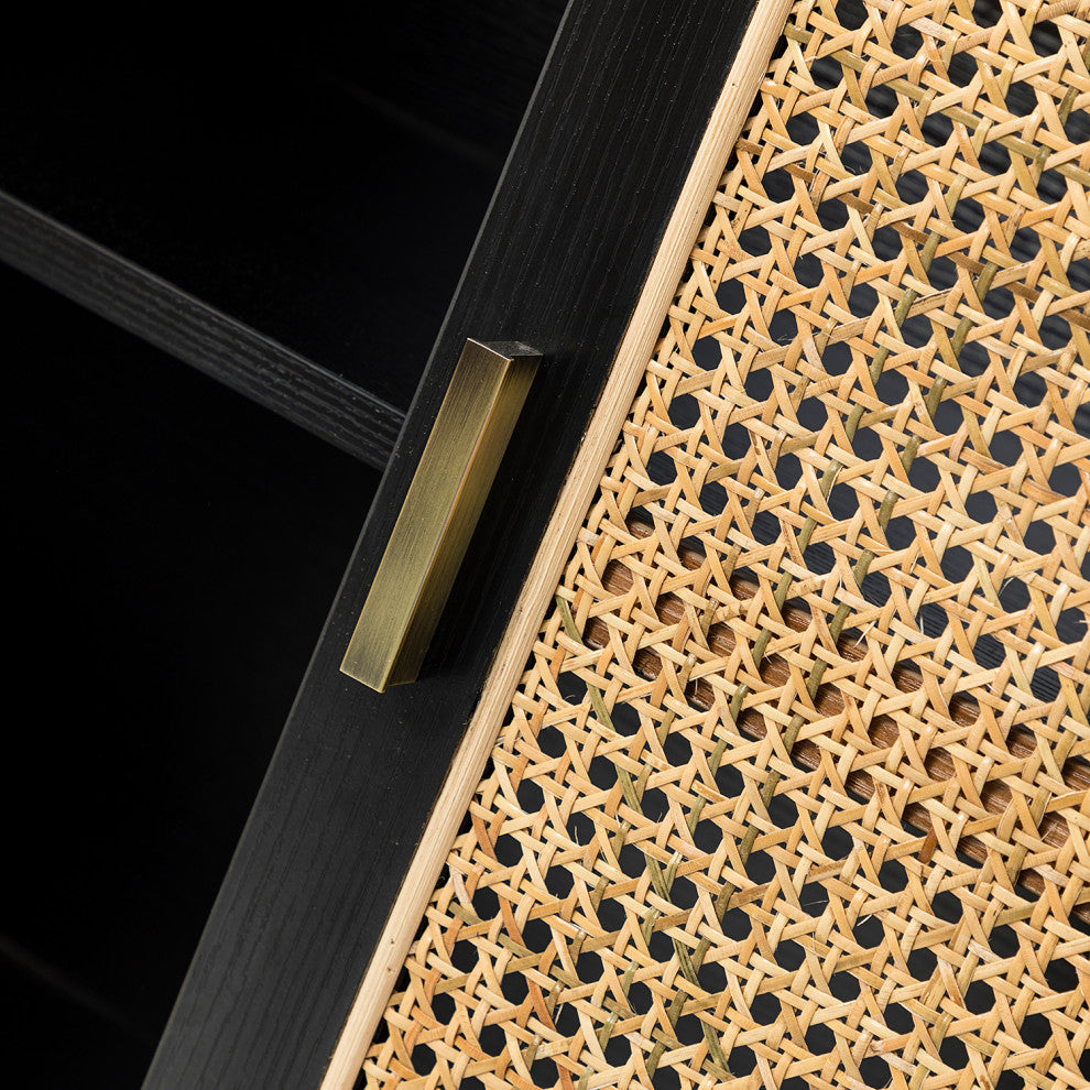 2-Door Accent Cabinet, Black