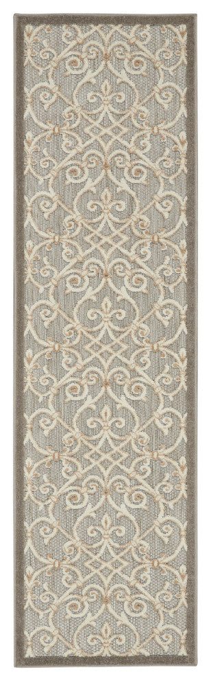 Nourison Aloha 2'3" x 8' Natural Contemporary Rug