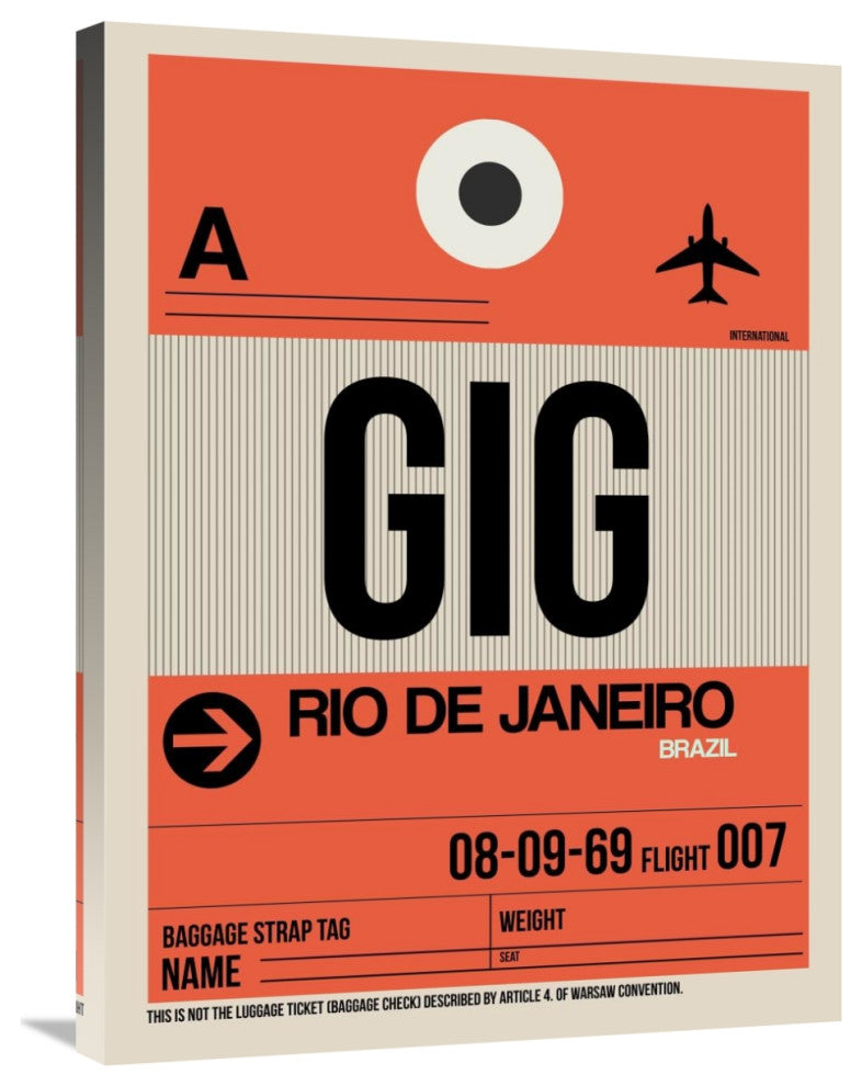 "GIG Rio De Janeiro Luggage Tag 2" Fine Art Print