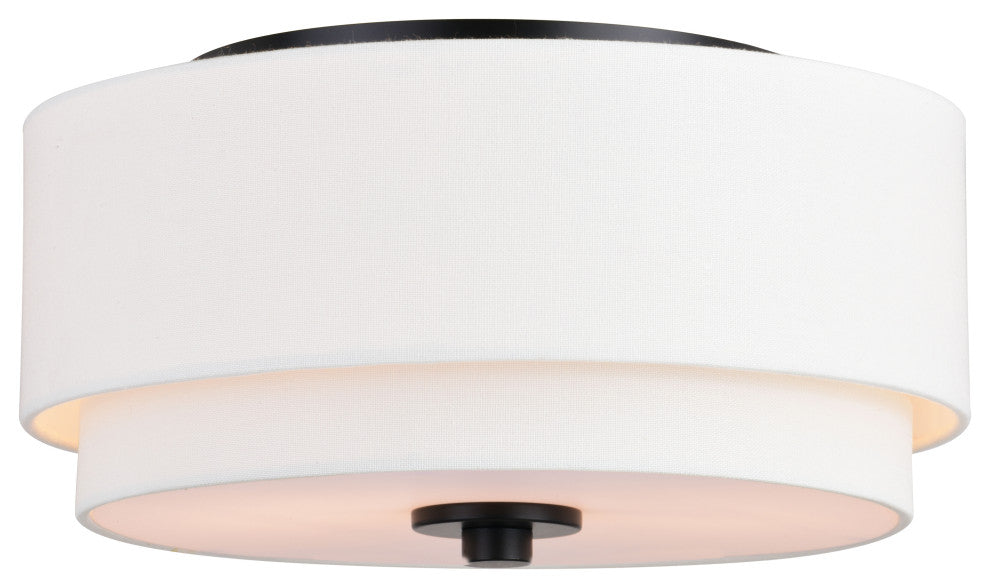 Burnaby 13" Flush Mount Black