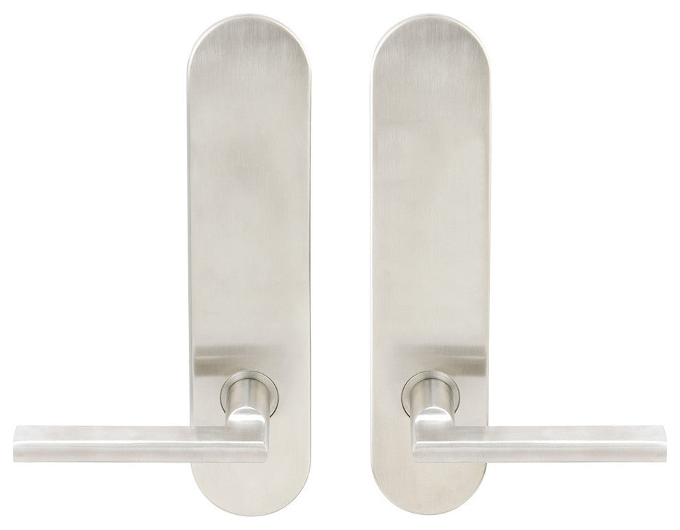 Sunrise Lever, Tubular Privacy, Satin Stainless Steel, 2-3/8" Backset