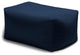 Leon Outdoor Patio Bean Bag Ottoman, Navy
