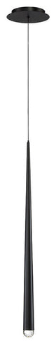 Cascade 1 Light LED Pendant in Black