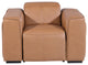 Niccolo Italian Leather Power Reclining Arm Chair With Power Headrests, Cognac
