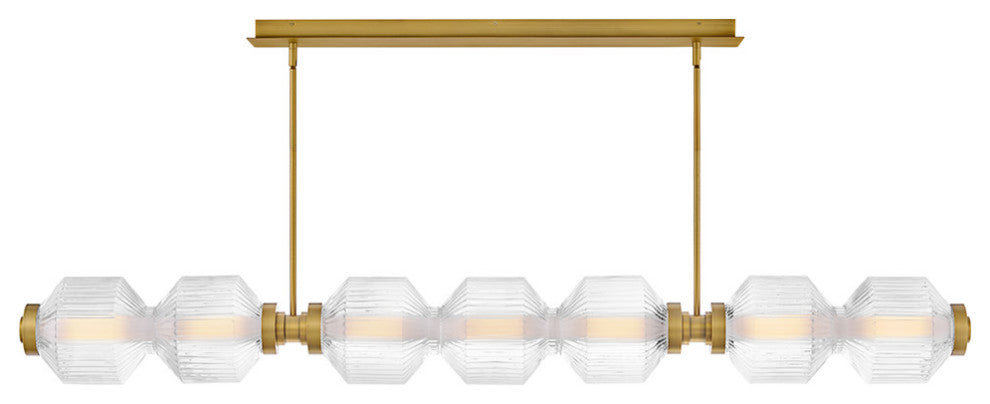 Fredrick Ramond Reign Large Seven Light Led Linear, Lacquered Brass
