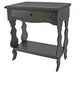 HomeRoots 14" x 28" x 29" Black, 1 Drawer, Vintage, Wooden - Accent Table