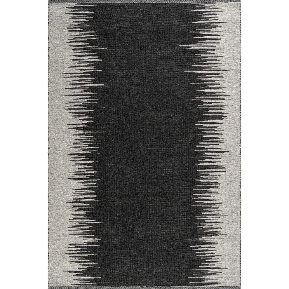 Wolf Reversible Wool Area Rug, Black 3' x 5'