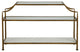 Marietta 48" Wide Glass Console Table, Gold
