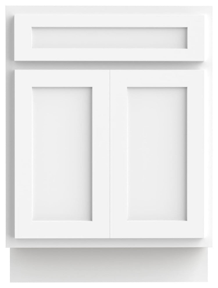 Vanity Art Vanity Base Cabinet, No Top, 24", White