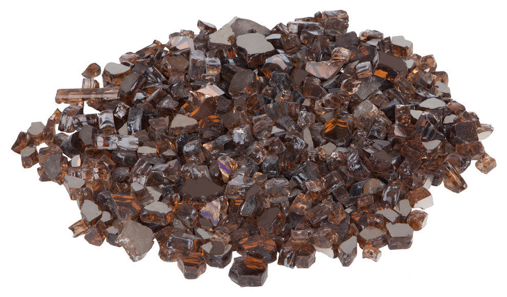 Burnt Bronze Reflective Fire Glass