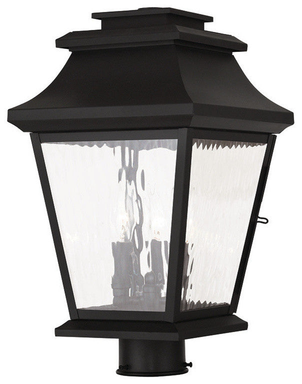 Livex Lighting 3 Light Black Outdoor Post Lantern - 20238-04