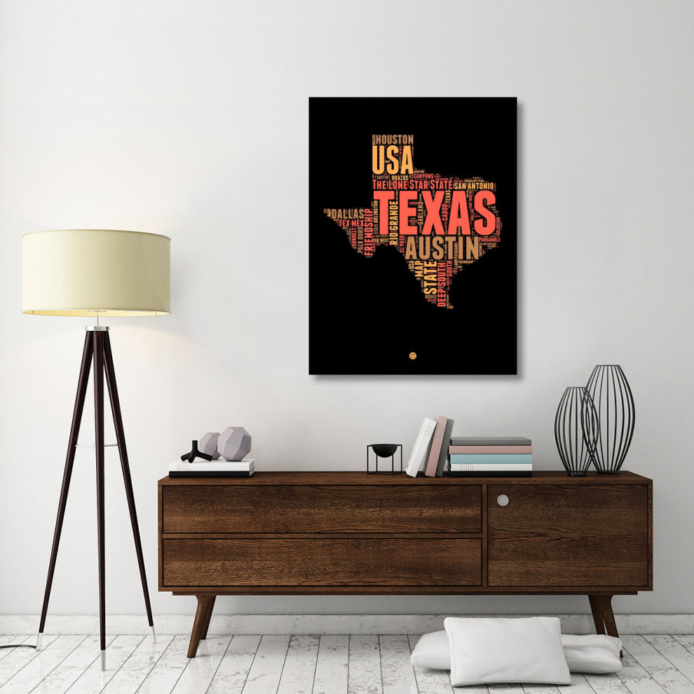 "Texas Word Cloud 1" Fine Art Print