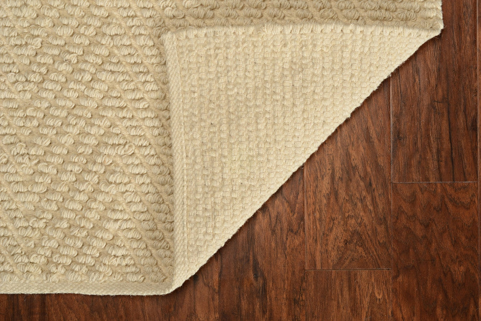Porto 1220 Ivory Herringbone Rug, 27"x45", 27"x45"
