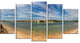 "Portuguese Maritime Village Panorama" Seashore Wall Art, 5 Panels, 60"x32"
