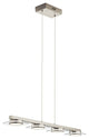 Azenda LED 4-Light Linear Pendant, Brushed Nickel