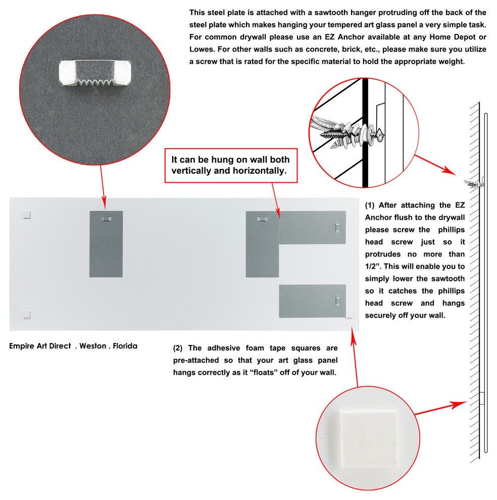 "Shorebreak Abstract A" Blue Abstract Wall Art Tempered Glass Wall Art 63" x 24"