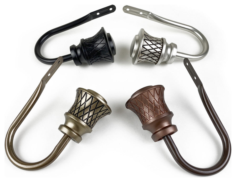 Verena Curtain Holdback, Pair, Antique Brass