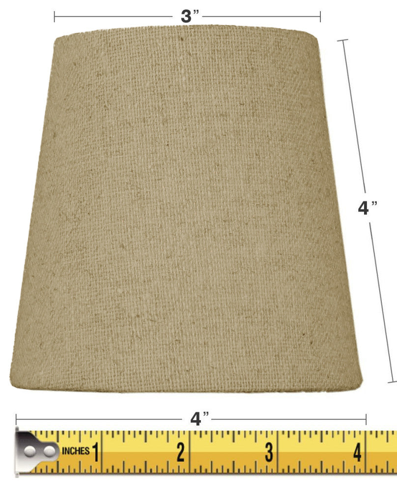 Clip-on Candelabra Lamp Shade, Sand-Linen